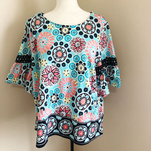 Crown & Ivy Floral Shirt 1x